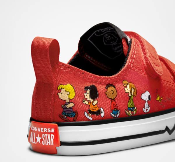 Converse Peanuts Chuck Taylor All Star Easy-On Sneakers Low Rød Sort Hvide | CV-082MRU