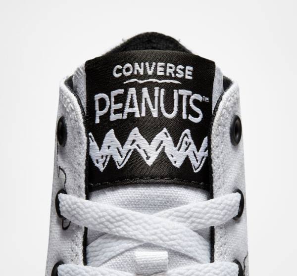 Converse Peanuts Chuck Taylor All Star Sneakers High Hvide Sort Rød | CV-591HMT