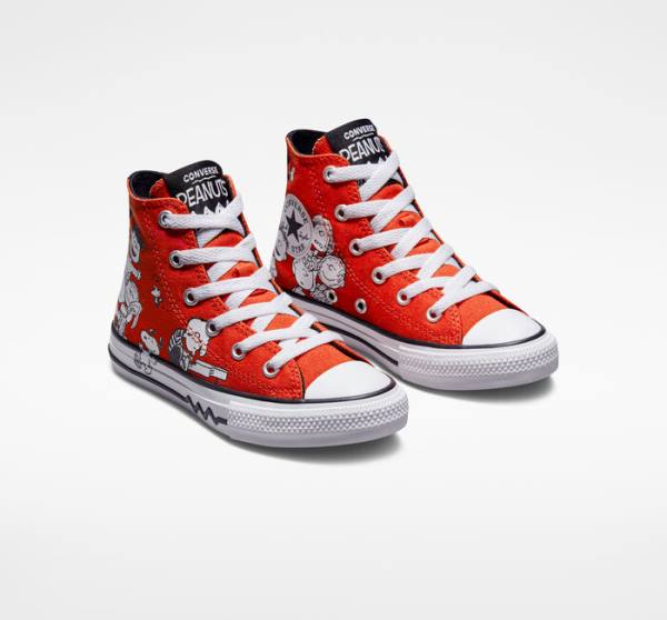 Converse Peanuts Chuck Taylor All Star Sneakers High Rød Sort Hvide | CV-682SIU