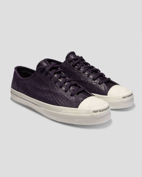 Converse Pop Trading Co Jack Purcell Pro Sneakers Low Lilla Sort | CV-213ZJP