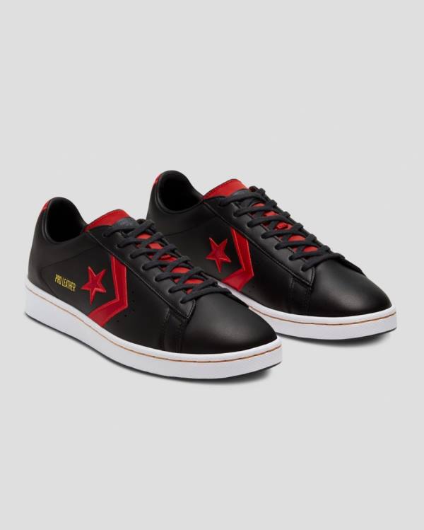 Converse Pro Læder Bleeding Colours Sneakers Low Sort | CV-346OAZ