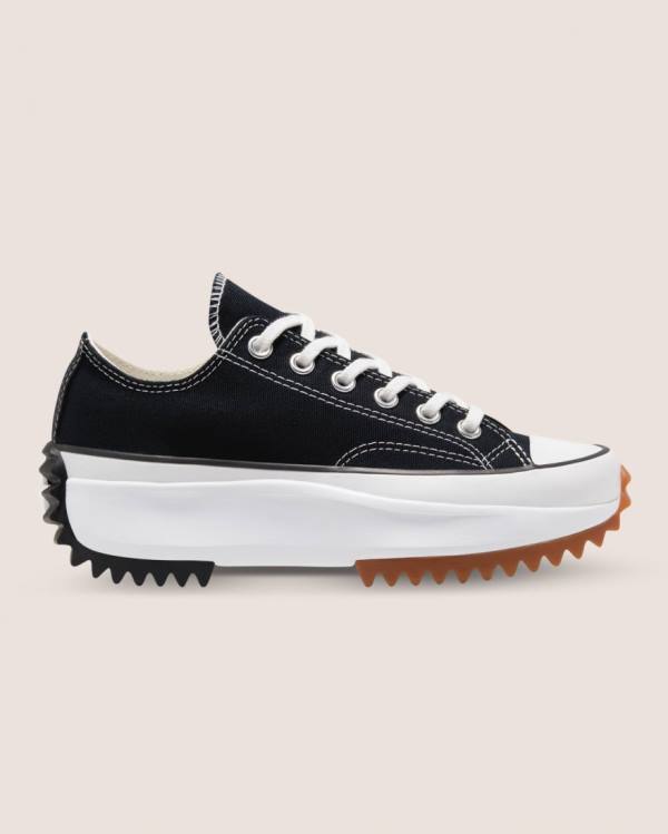 Converse Run Star Hike Canvas Sneakers Low Sort | CV-608GAN