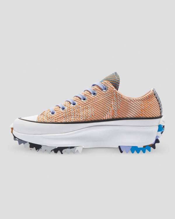 Converse Run Star Hike Knit Print Sneakers Low Orange Lyserød | CV-267EKP