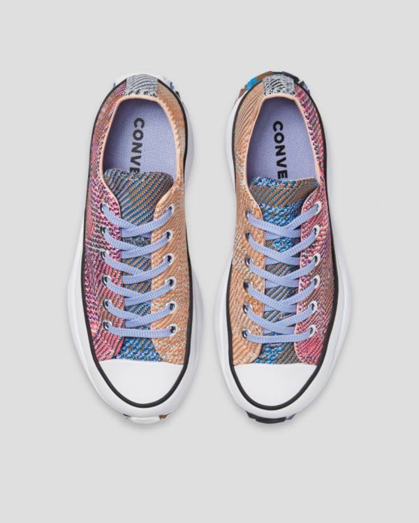 Converse Run Star Hike Knit Print Sneakers Low Orange Lyserød | CV-267EKP