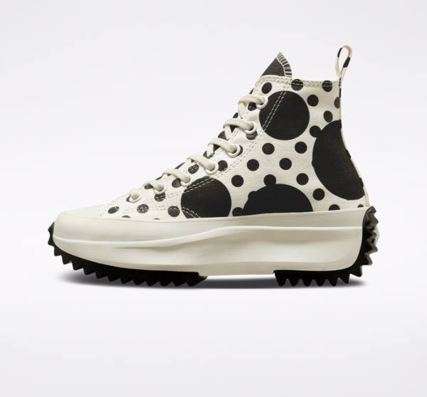 Converse Run Star Hike Platform Polka Dots Sneakers High Sort | CV-320PWD