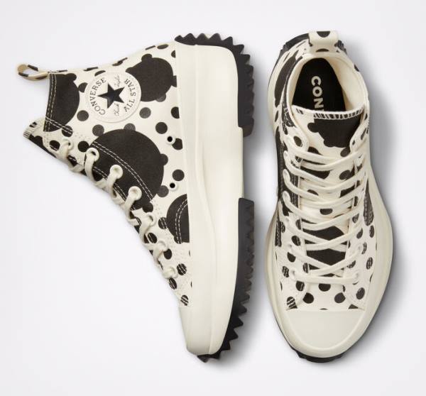 Converse Run Star Hike Platform Polka Dots Sneakers High Sort | CV-320PWD