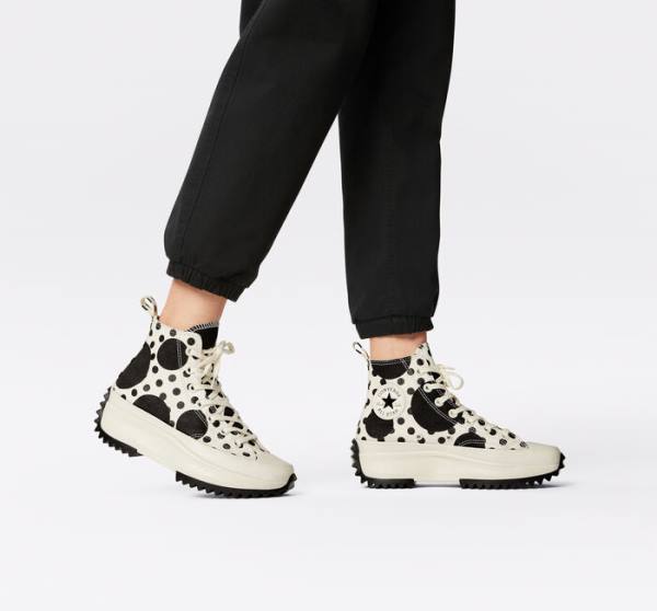 Converse Run Star Hike Platform Polka Dots Sneakers High Sort | CV-320PWD