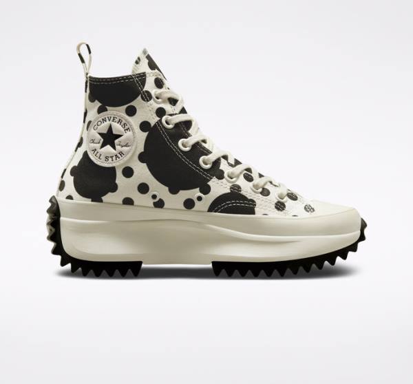 Converse Run Star Hike Platform Polka Dots Sneakers High Sort | CV-320PWD