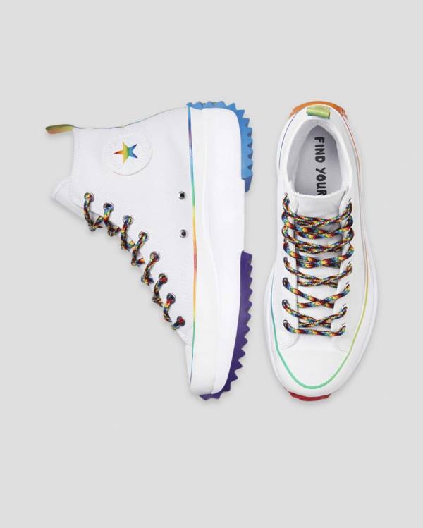 Converse Run Star Hike Pride Sneakers High Hvide | CV-140BAM