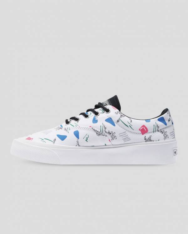 Converse Skid Grip 80s Archive Print Sneakers Low Hvide | CV-758MZS