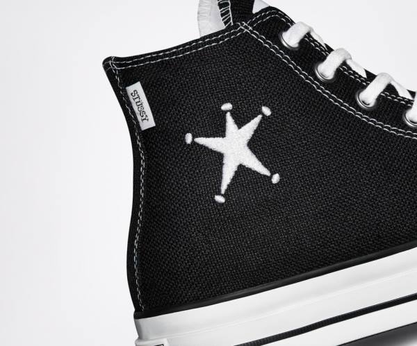 Converse Stussy Chuck 70 Sneakers High Sort Hvide | CV-014HDR