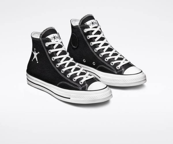 Converse Stussy Chuck 70 Sneakers High Sort Hvide | CV-014HDR