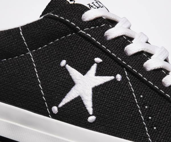 Converse Stussy One Star Sneakers Low Sort Hvide | CV-385RPL